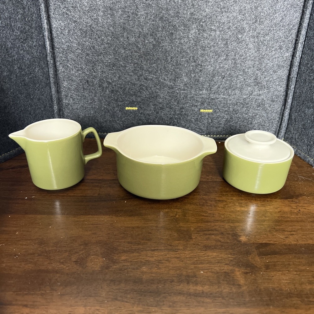 Vintage Royal China USA - Clear Day - Creamer, Sugar Bowl W/ Lid‎ & Serving Bowl